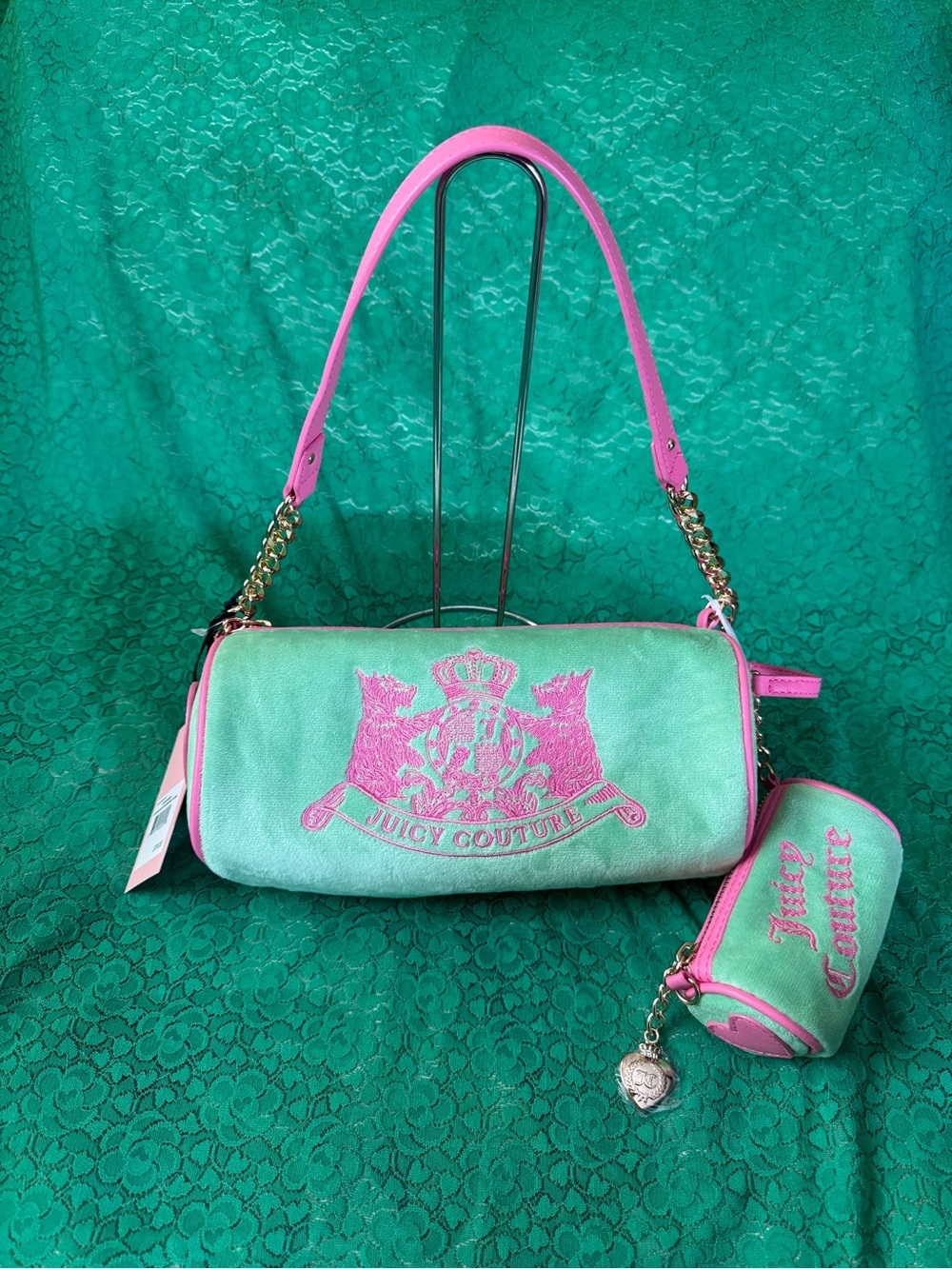 Juicy Couture scottie dog barrel Bag with Pouch